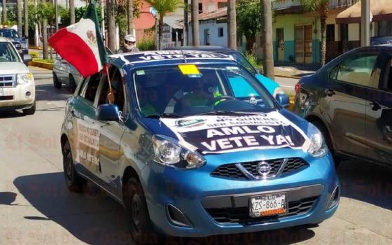 Realizan segunda caravana anti AMLO en Córdoba, Veracruz