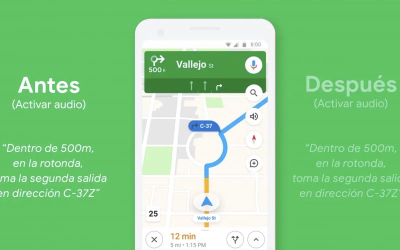 Google Maps cambia de voz 