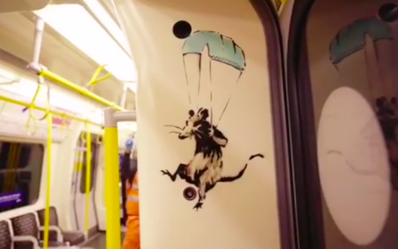 El metro de Londres retiró reciente obra de Banksy por su estricta política antigraffiti