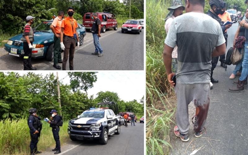 Un grupo de trabajadores sufren un aparatoso accidente carretera Papantla