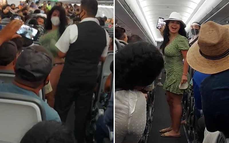 Video: "Lady Covid" inicia discusión en vuelo de Cancún