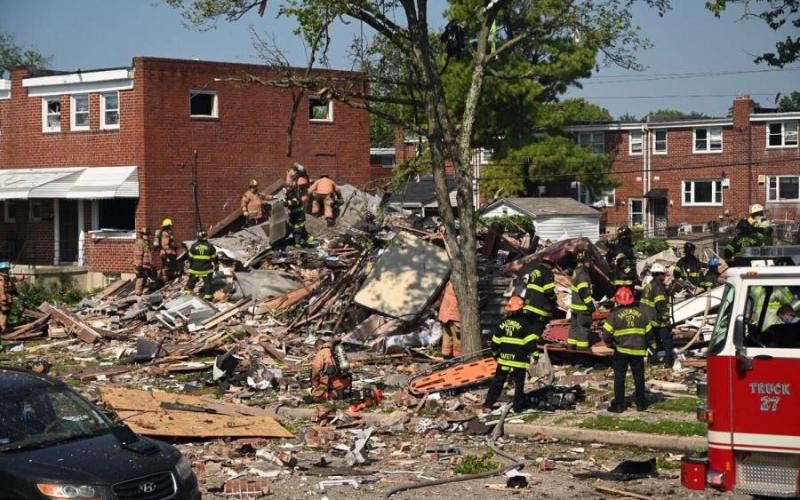 Video: Destruye tres edificios fuerte explosión en Baltimore