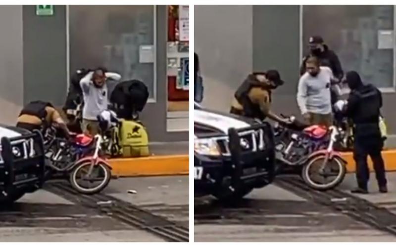 Destituyen e investigan a policía que sembró droga a un motociclista en Veracruz