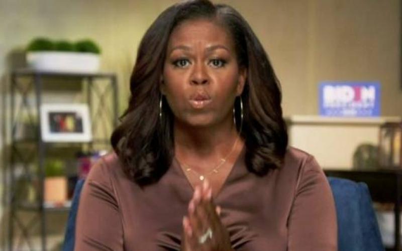 "Es el presidente equivocado para nuestro país", anuncia Michelle Obama