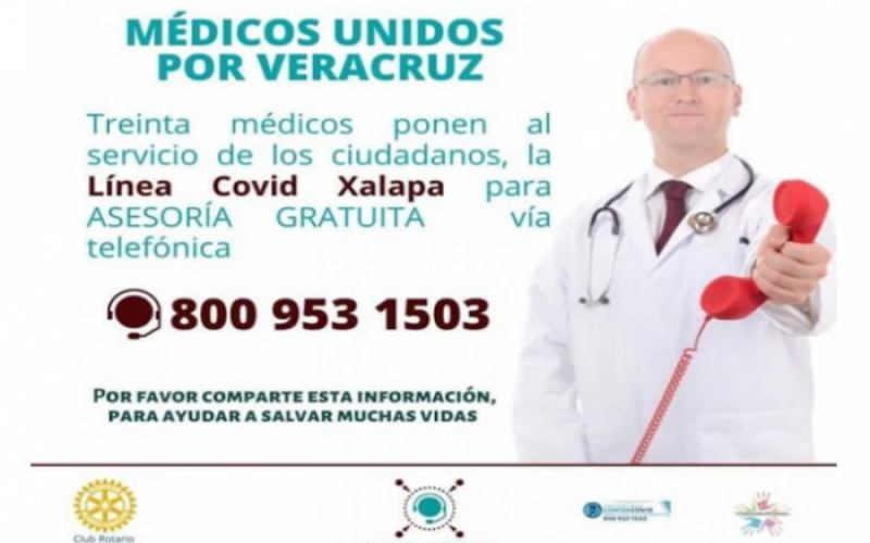  Médicos unidos ponen al servicio línea COVID-Xalapa