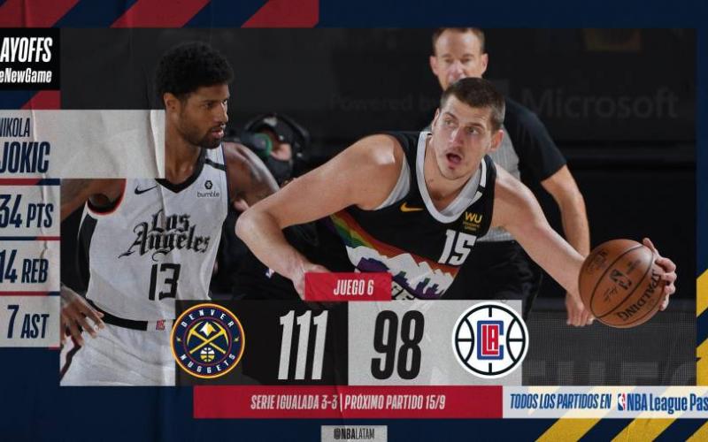 Los Nuggets ganan el encuentro y forzán un séptimo juego