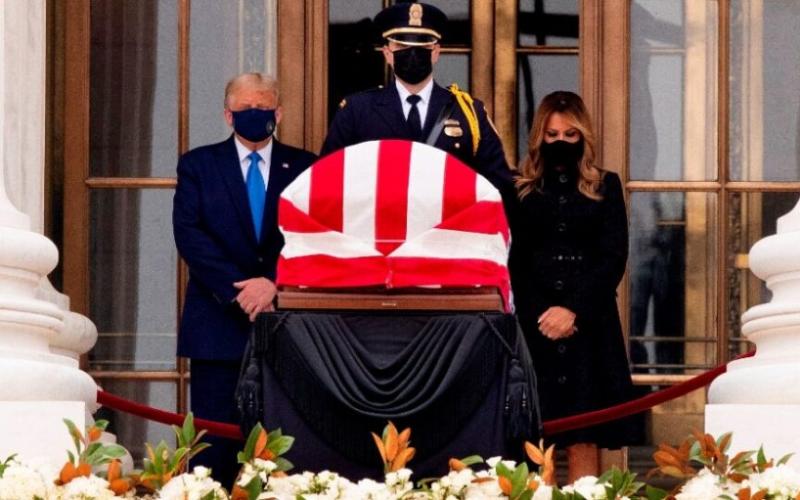 Abuchean a Trump en el funeral de la jueza Ruth Bader Ginsburg