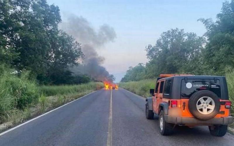 Los hechos ocurrieron luego del enfrentamiento entre hombres armados y elementos de la Fuerza Civil en Texistepec