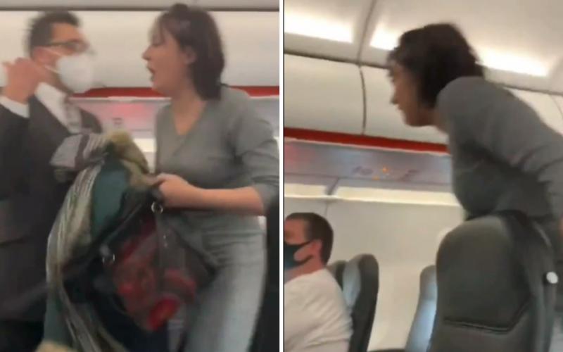 Femenina es bajada de un avión por no traer cubrebocas, aparte tosía sobre los pasajeros