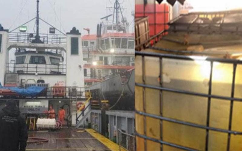 Sorprendente detención de barco huachicolero de petróleo crudo en Veracruz: AMLO