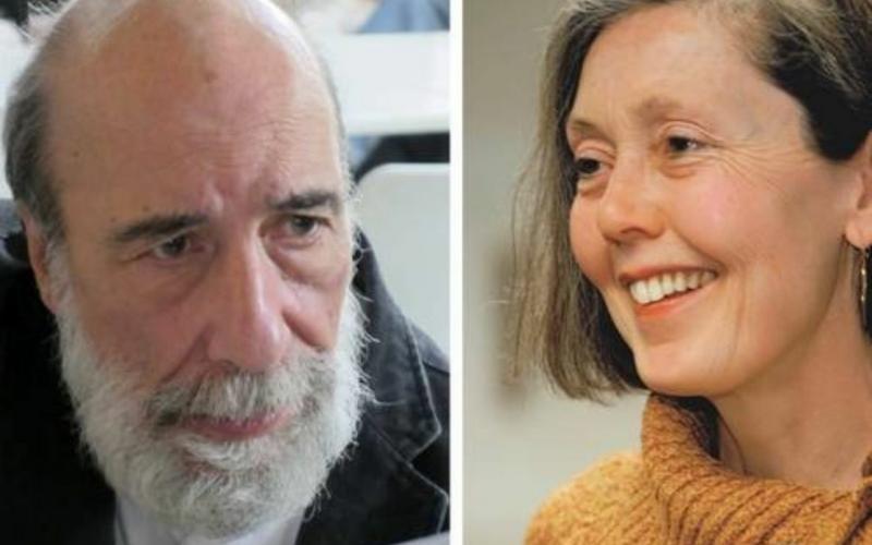 El poeta chileno Raúl Zurita y la ensayista canadiense Anne Carson, premio Princesa de Asturias de las Letras,