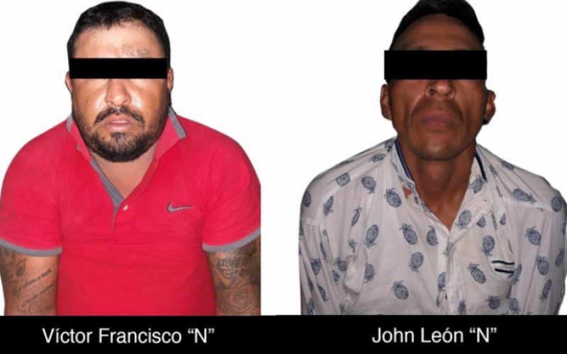 Los detenidos son John Leon y Víctor Francisco, quienes fueron detenidos el domingo pasado 15 de noviembre tras enfrentarse a balazos contra elementos de la Marina