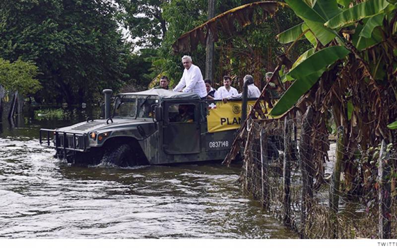 Supervisión en acciones de ayuda en Tabasco: AMLO