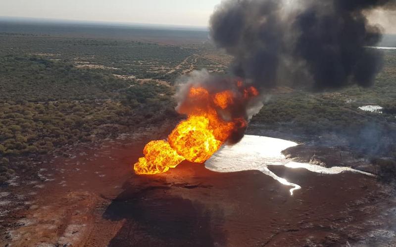 Ducto de gas natural explota en Cenegas de China-Nuevo León