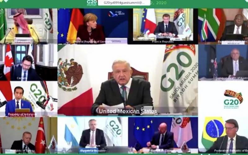 G20: AMLO sugiere evitar el “confinamiento excesivo” COVID19