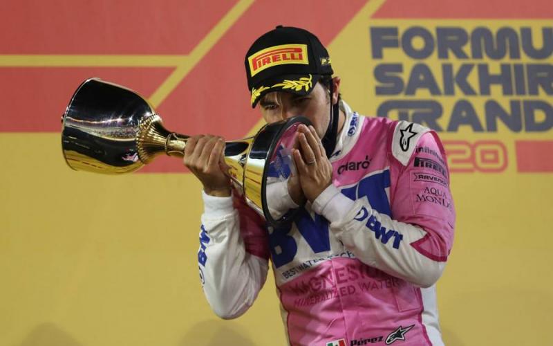 Checo Pérez gana el GP de Sakhir con espectacular remontada desde último lugar