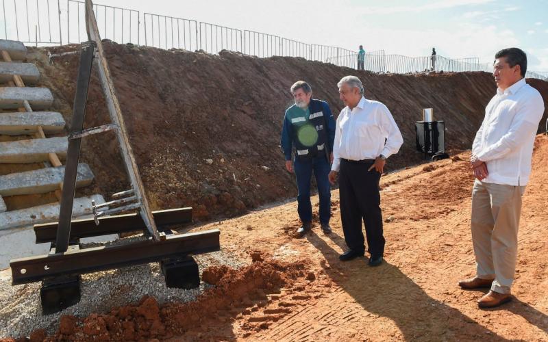 AMLO pide acelerar obras del Tren Maya en Campeche