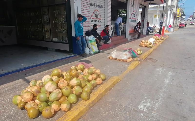 Aumenta la demanda de coco en Coatzacoalcos, debido al COVID19