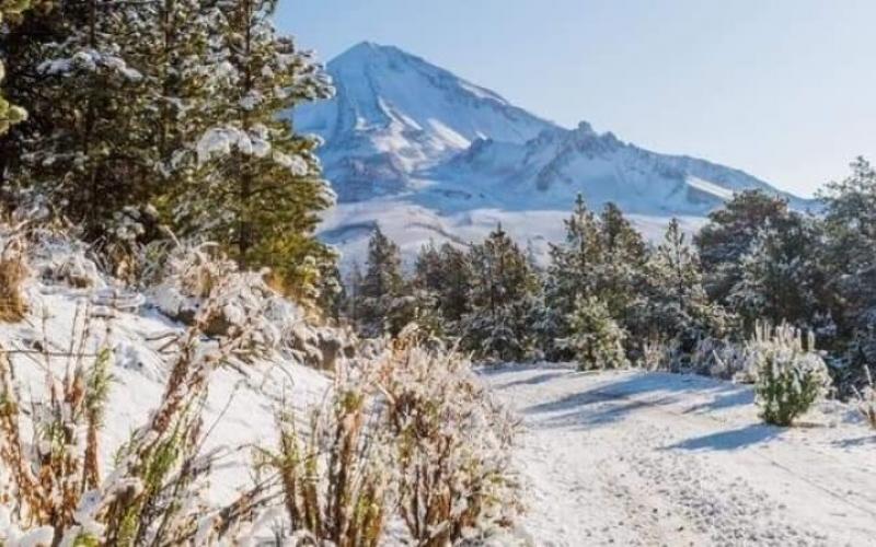 Acceso cerrado en el Pico de Orizaba tras su primera nevada