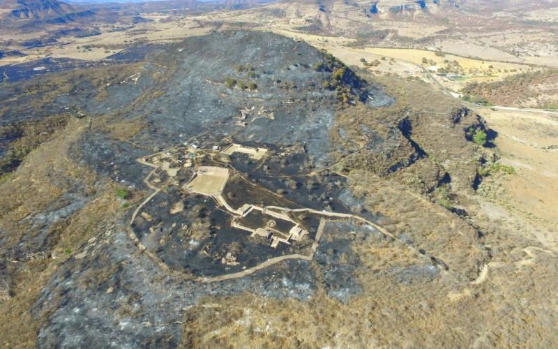 Personal de Protección Civil del estado, con apoyo del ejército y trabajadores del sitio lograron controlar el fuego a las 20 horas del mismo lunes.