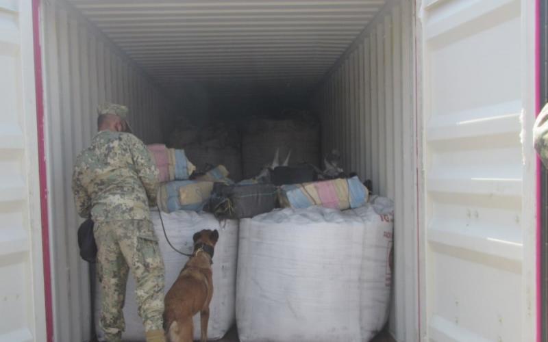 En el Puerto de Lazaro Cardenas-Michoacan, Semar asegura 334 kilos de cocaína