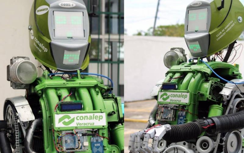 Estudiantes del Conalep crean robot que facilita protocolos sanitarios en las aulas