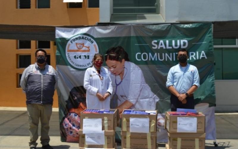 Fundación Granjas Carroll dona insumos a centros de salud en Perote