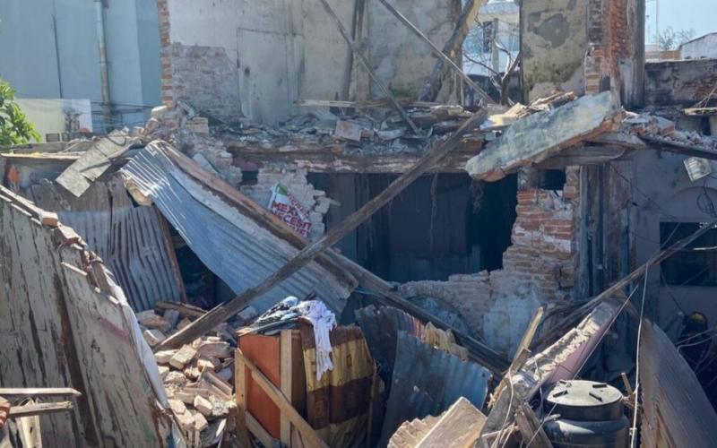 Se derrumba casa del Barrio de la Huaca en ciudad de Veracruz