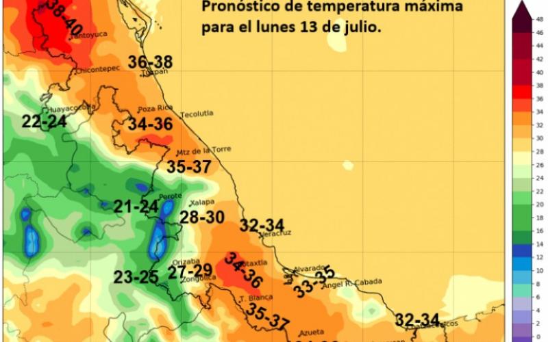 Mucho calor para este lunes, hasta 40 grados Celsius