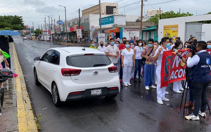  En Veracruz trabajadores IMSS, piden mejores condiciones laborales
