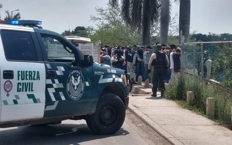 Al menos 50 individuos fueron detenidos por la GN, pertenecían a un grupo de choque, en Panuco