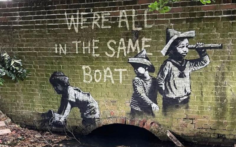 Aparecen en Inglaterra dos posibles nuevas obras del artista Banksy