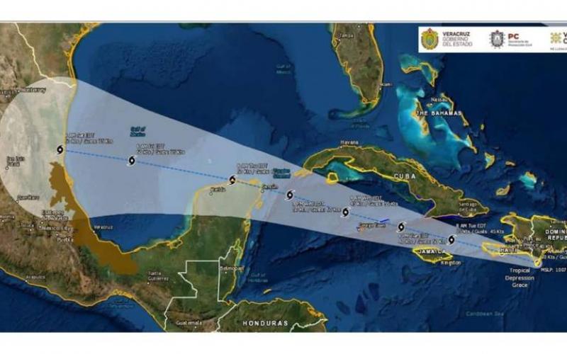 Huracán Grace ingresaría a Veracruz el viernes o sábado