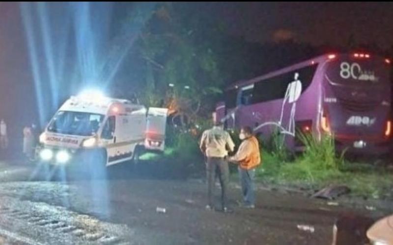 Deja 10 lesionados autobús que se salió de la carretera 