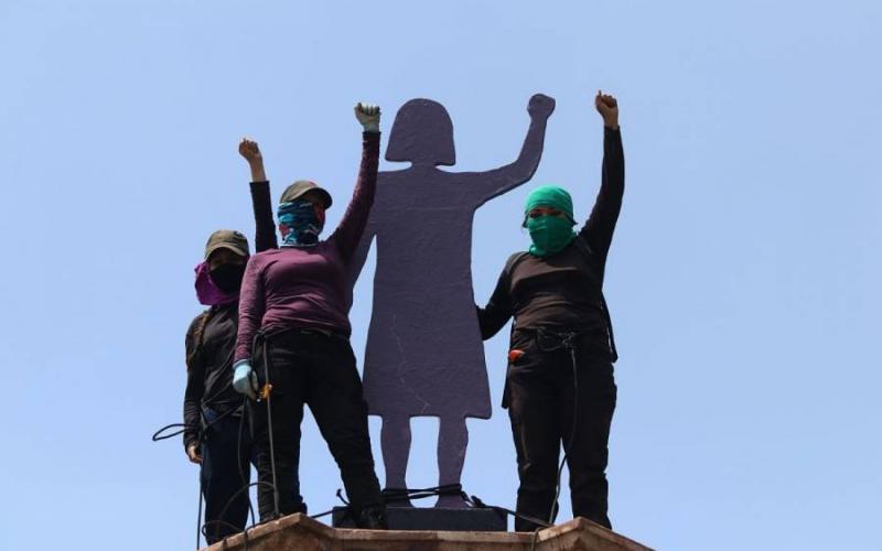 Sin incidentes, protestas feministas en Paseo de la Reforma: SECGOB