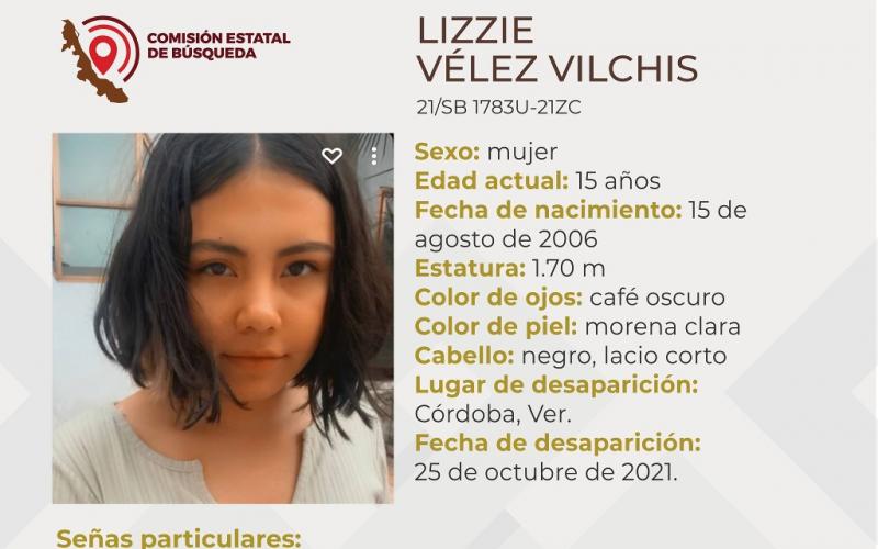 Desaparece niña de 15 años en Córdoba