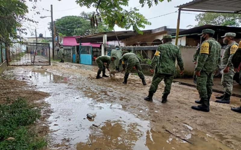Veracruz: registran inundaciones por lluvias; Sedena activa el Plan DN-III-E 