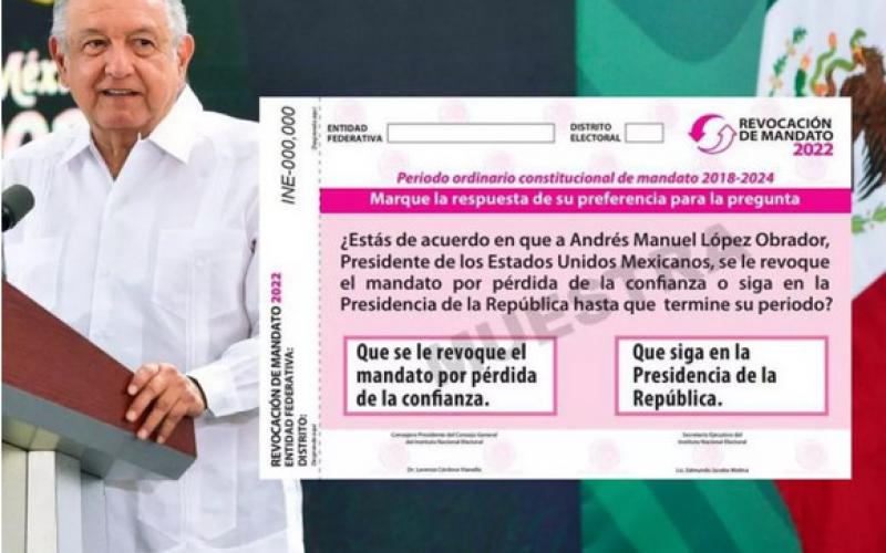 INE pide al presidente abstenerse de promover la revocación de mandato