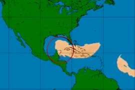 Nube de polvo del Sahara prevén que llegara el día de hoy a la península de Yucatan