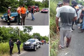 Un grupo de trabajadores sufren un aparatoso accidente carretera Papantla