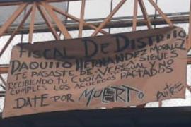 Con mensaje " date por muerto" amenazan a fiscal de distrito en Xalapa Veracruz