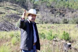 Cuitláhuac García supervisa labores de reforestación en la zona boscosa de “Las Vigas”