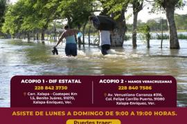 DIF de Veracruz abre dos centros de acopio para ayudar a damnificados de la zona sur