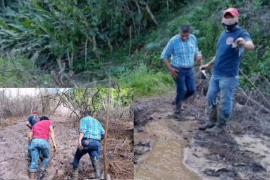 Habitantes de Acalapa 2, al sur de Veracruz, alertaron sobre pozos de lodo de los que emanaba vapor y agua caliente