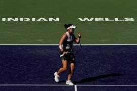 Bianca Andreescu durante su participación en el torneo de Indian Wells,