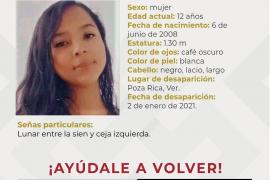 La menor desapareció en Poza Rica, desde el pasado 2 de enero no se sabe nada sobre su paradero, familiares piden ayuda para localizarla