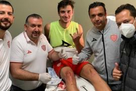 12 puntos de sutura en la rodilla derecha del futbolista Unai Bilbao