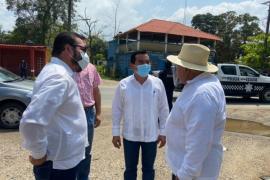 En su visita al municipio hidromilo inspeccionó el terreno donde se construirá esta unidad médica
