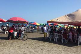 Aglomeración de bañistas este "Domingo de Ramos" en playas de Veracruz