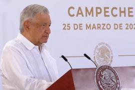 El presidente López Obrador ofrece su conferencia matutina desde Campeche.